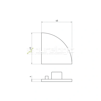 Пластиковая торцевая заглушка 4040RG 31 Пластиковая торцевая заглушка 4040RG фото