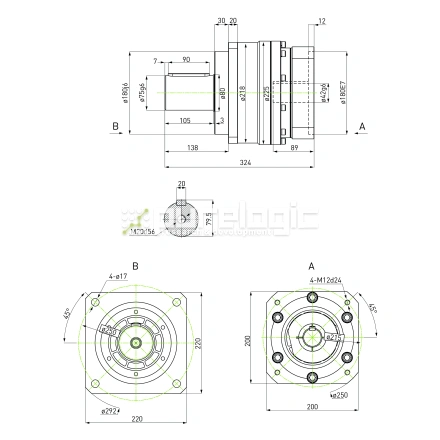 Редуктор планетарный прецизионный 220VRB5K-S75-P0 фото