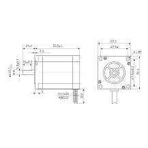 Двигатель шаговый биполярный 57CM13