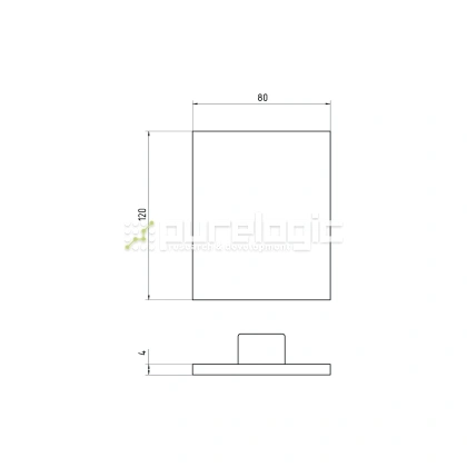 Пластиковая торцевая заглушка 80120BG фото