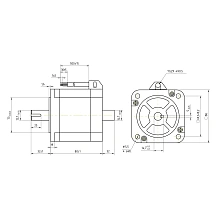 Двигатель шаговый биполярный 86CM45-SZ