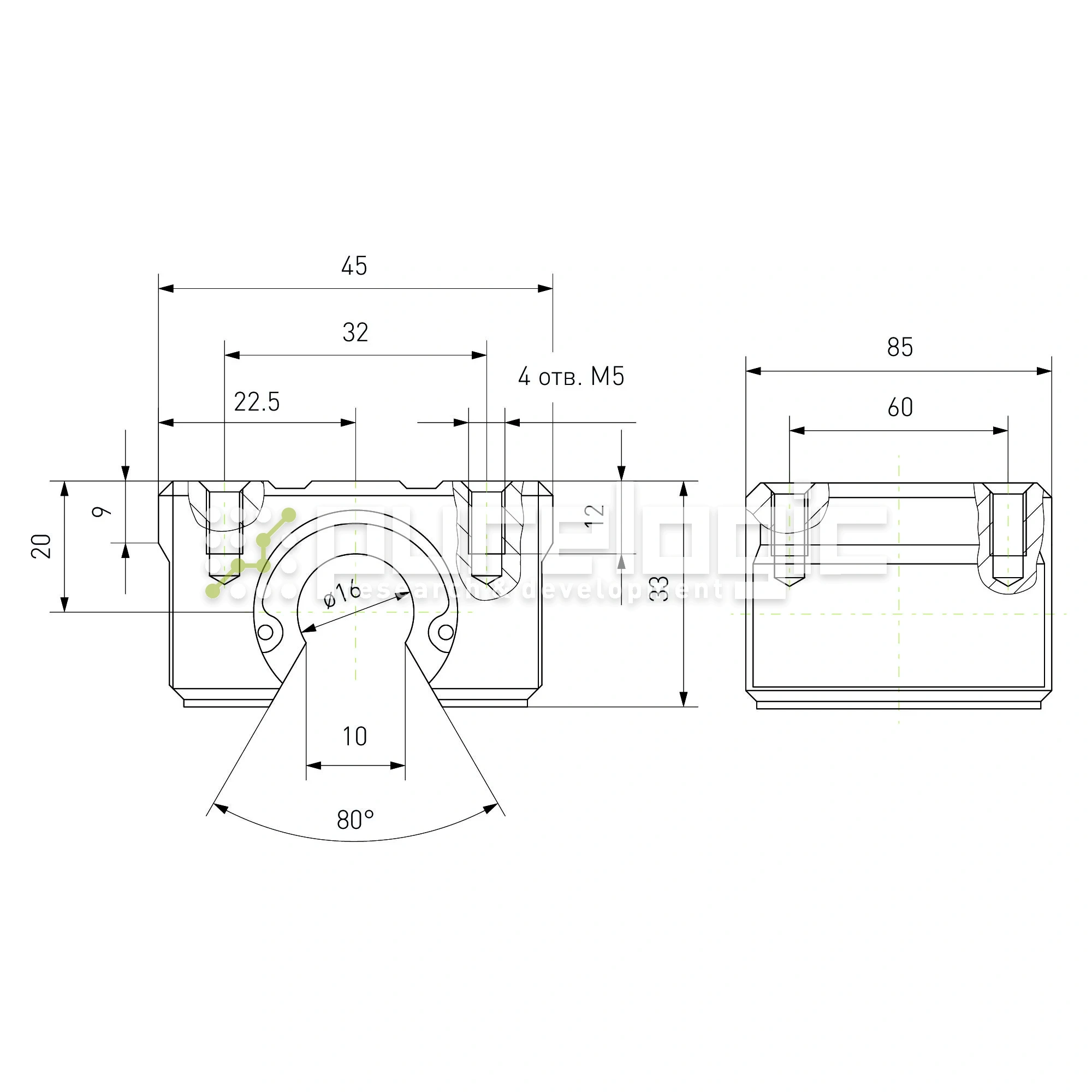 Модуль опорный удлиненный SBR16L 1 000 Модуль опорный удлиненный SBR16L фото