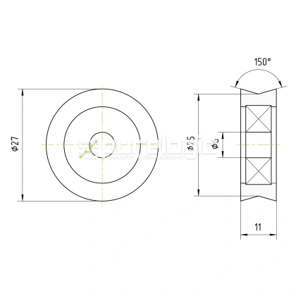 Опорный ролик BSV27-d6W11 227 Опорный ролик BSV27-d6W11 фото