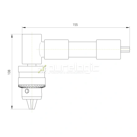 Патрон сверлильный угловой J0110-H108 фото