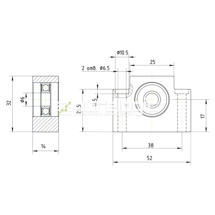 Опора ШВП подшипниковая BF6 3 836 Опора ШВП подшипниковая BF6 фото