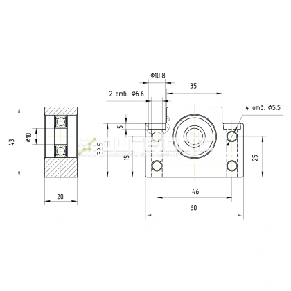 Опора ШВП подшипниковая BF12-C5 фото