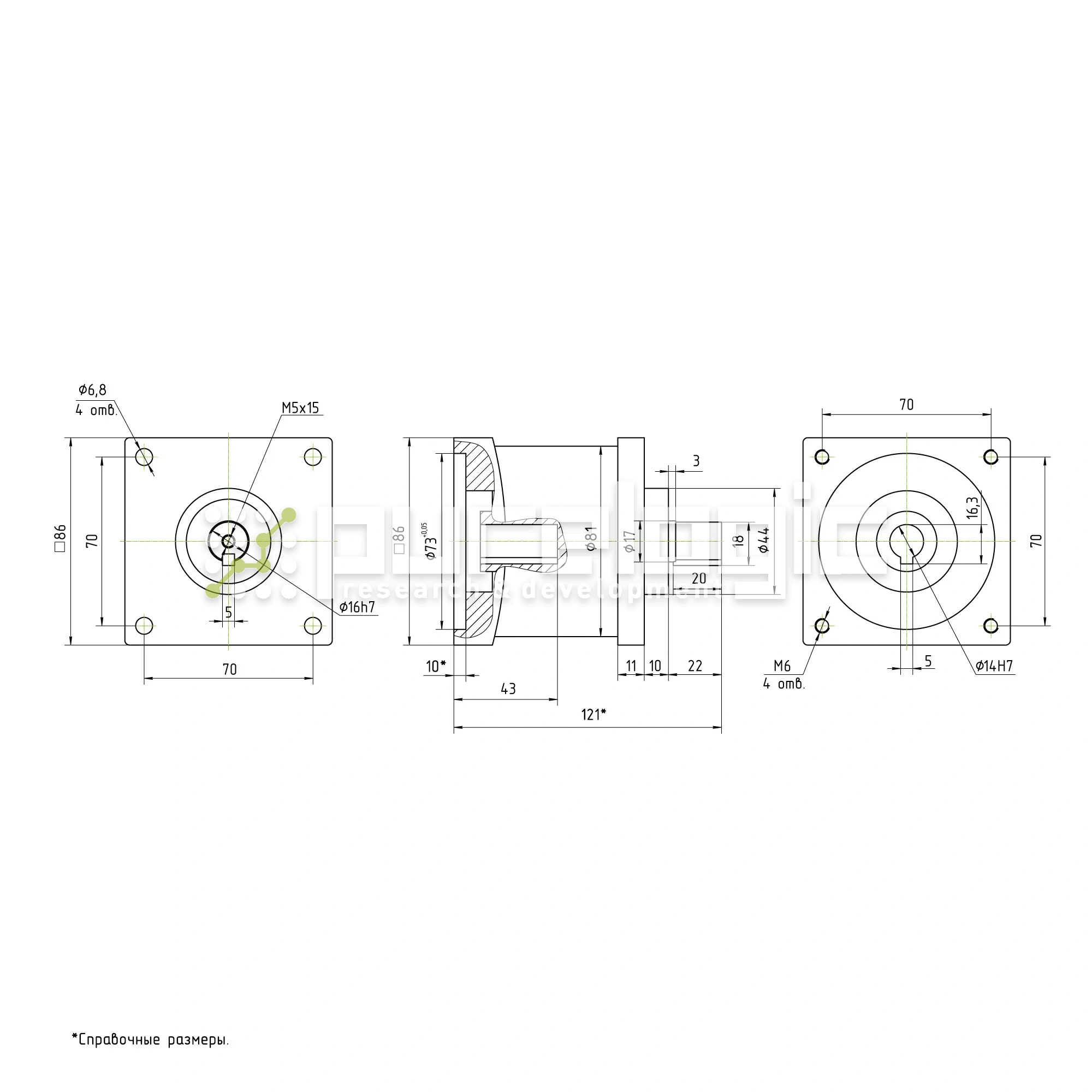 Редуктор планетарный 86PX24K-14K 12 236 Редуктор планетарный 86PX24K-14K фото