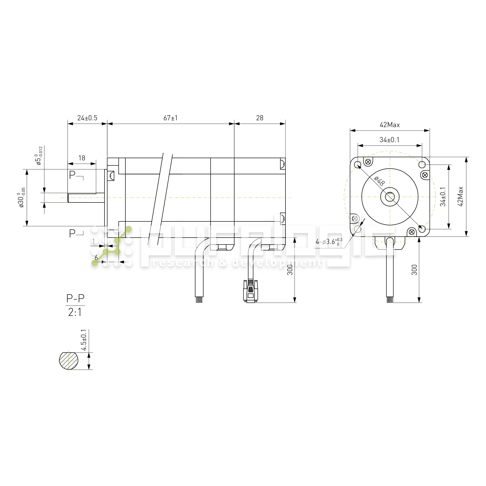 Двигатель шаговый с энкодером PL42H6403-D5-1K 14 255 Двигатель шаговый с энкодером PL42H6403-D5-1K фото
