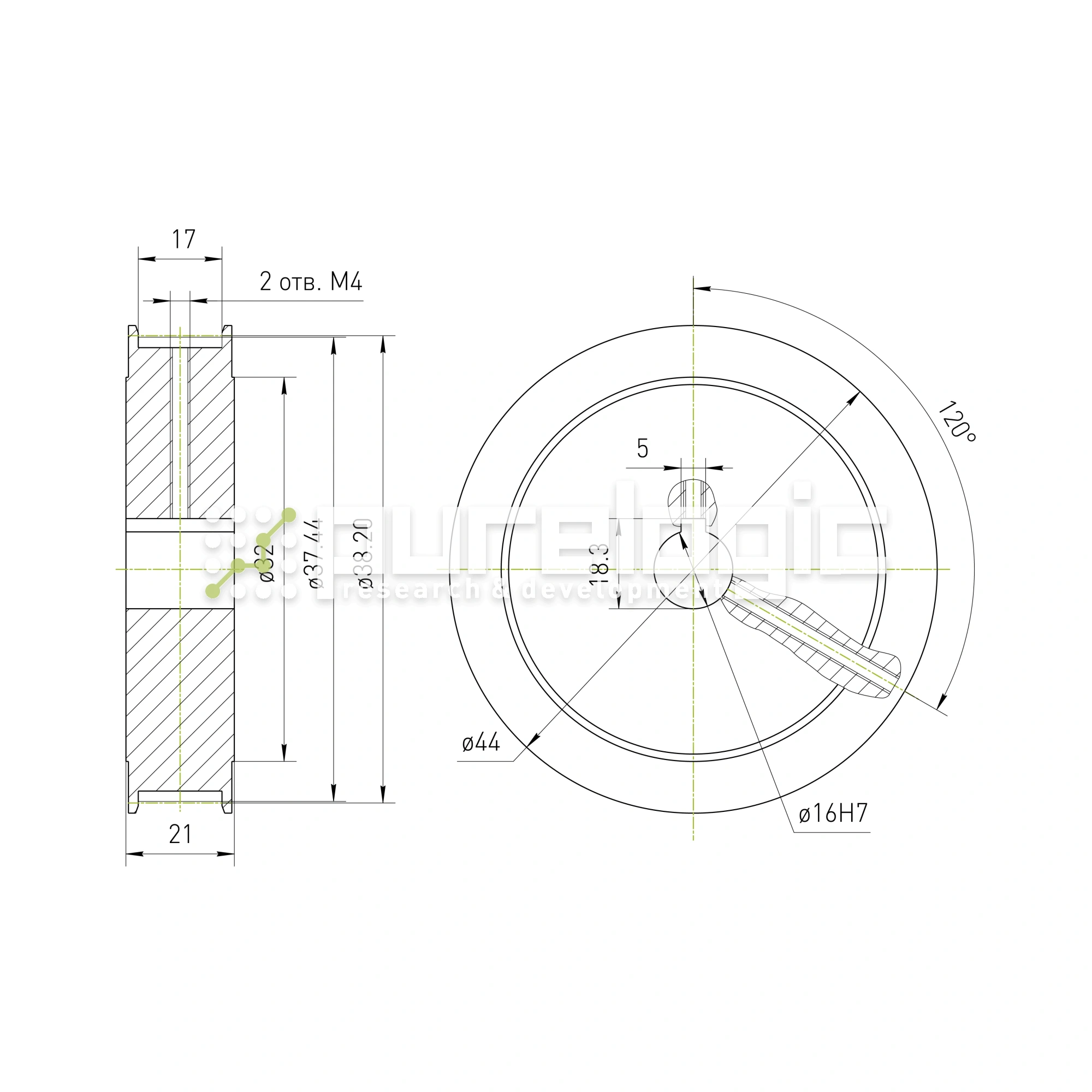 Шкив зубчатый BLA-40-3M-15-A-N16 1 364 Шкив зубчатый BLA-40-3M-15-A-N16 фото
