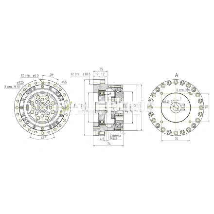 Редуктор волновой 80XSF100K 1:100 фото