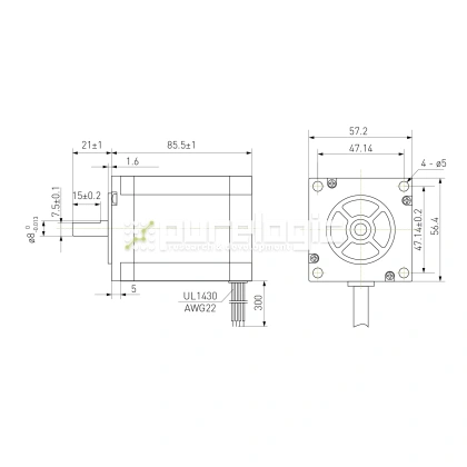 Двигатель шаговый биполярный 57CM26 фото