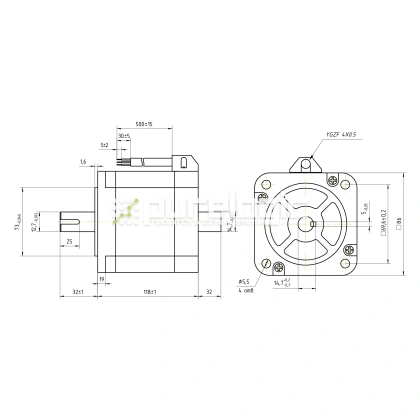 Двигатель шаговый биполярный 86CM85-SZ фото