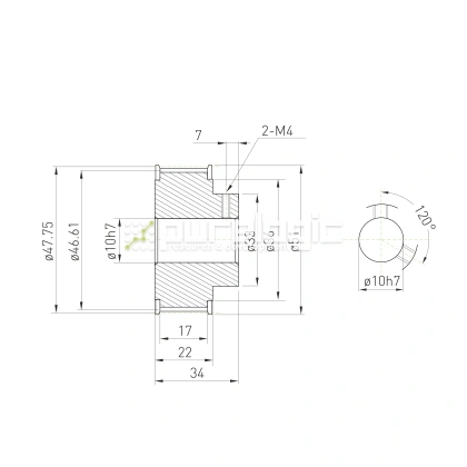 Шкив зубчатый BLA-30-5M-15-B-P10 фото