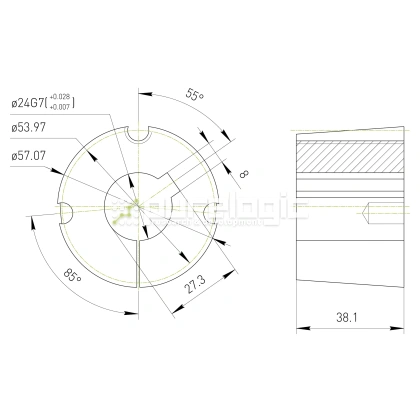 Втулка тапербуш 1615-24 574 Втулка тапербуш 1615-24 фото