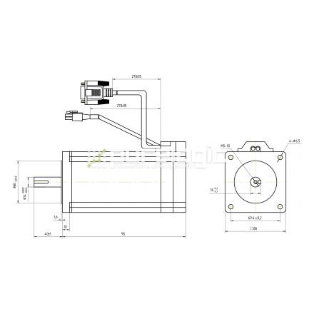 Двигатель шаговый с энкодером CS-M23435 фото