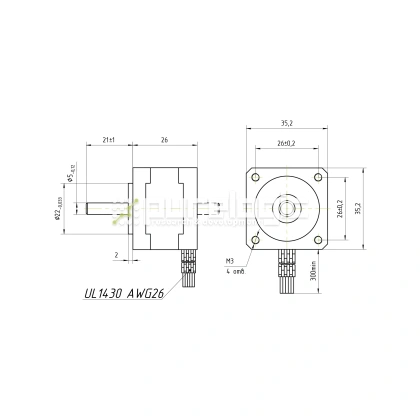 Двигатель шаговый FL35ST26-0284B фото