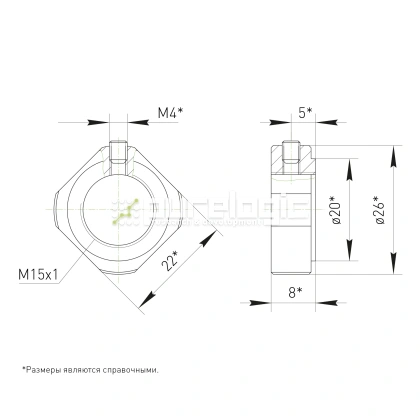 Стопорная гайка BS-M15x1 фото