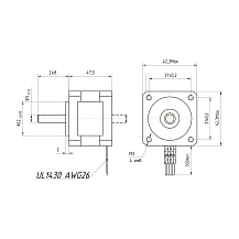 Двигатель шаговый FL42STH47-1684A