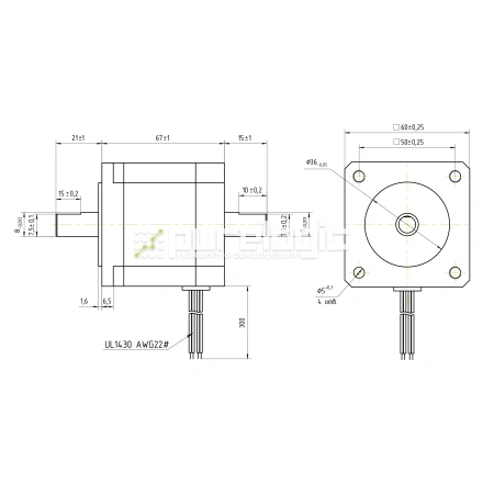 Двигатель шаговый биполярный 60CM22X-SZ фото