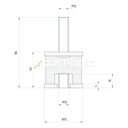 Виброопора BS7045-M12 фото