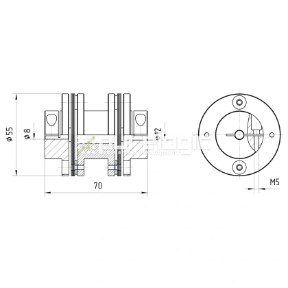 Муфта соединительная BD1-5570-8-12 2 930 Муфта соединительная BD1-5570-8-12 фото