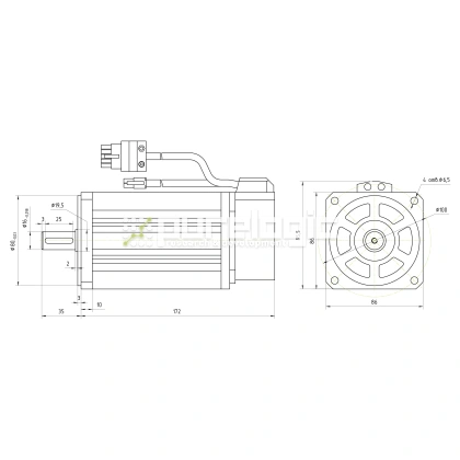 Серводвигатель 90ST-M03520 28 296 Серводвигатель 90ST-M03520 фото