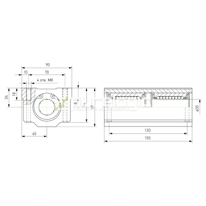 Модуль опорный удлиненный SC35L-UU 4 080 Модуль опорный удлиненный SC35L-UU фото