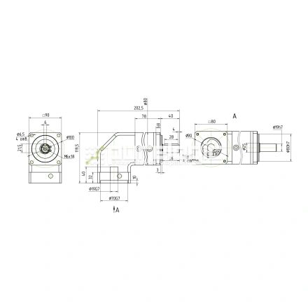 Редуктор планетарный угловой 80WPLF15K-19S фото