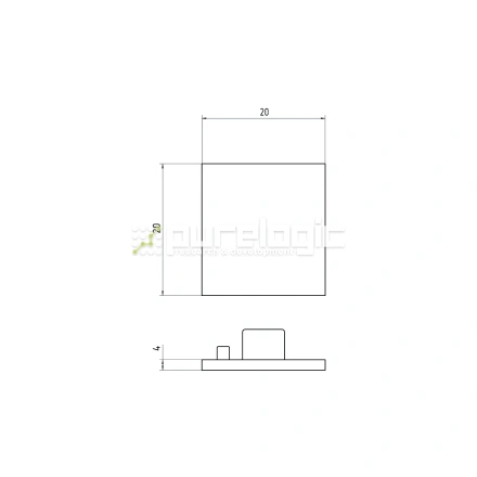 Пластиковая торцевая заглушка 2020EG фото