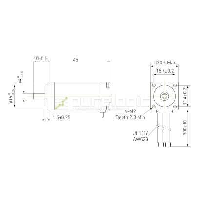 Двигатель шаговый биполярный 20CM005 фото