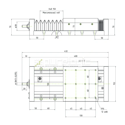 Модуль линейного перемещения PLLM-61H-10150 фото