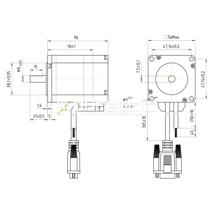 Двигатель шаговый с энкодером PL57H80430-D8-1K фото