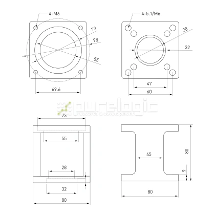 Кронштейн двигателя 86DB-80B фото