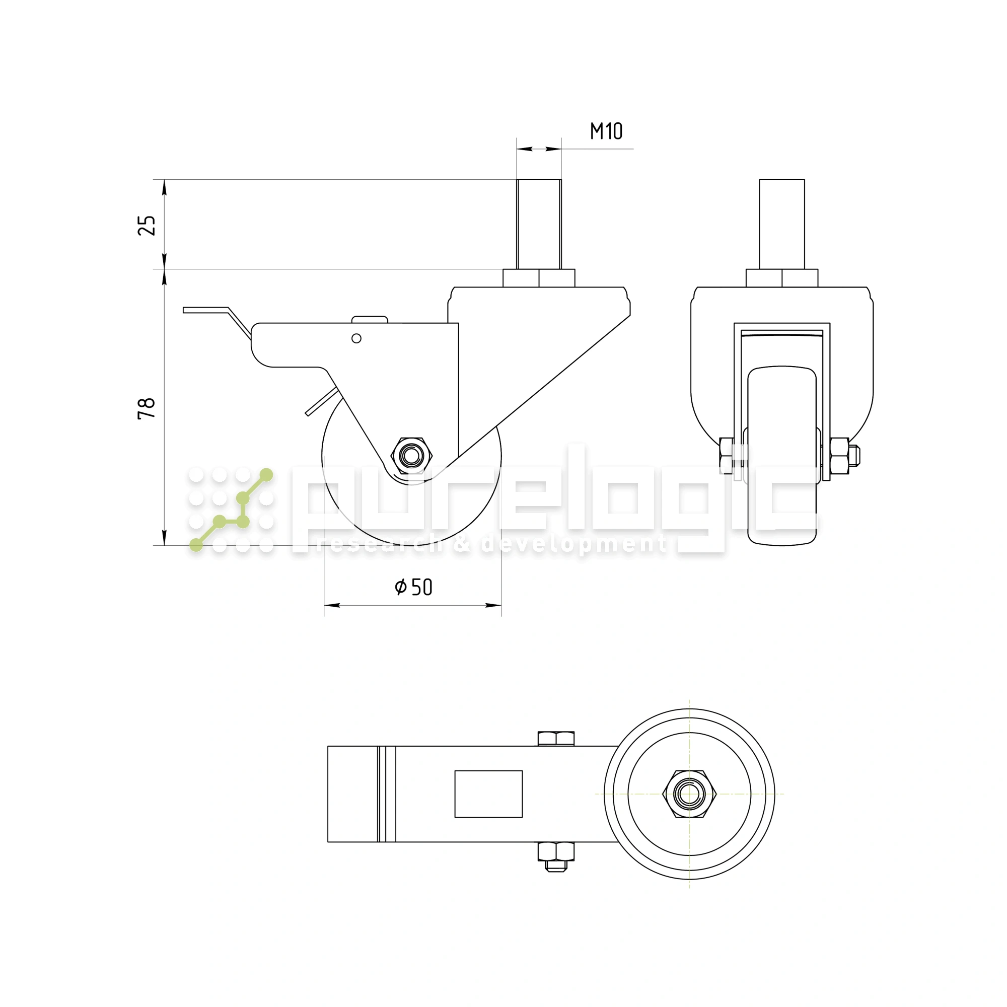 Колесная опора SJLS-50 790 Колесная опора SJLS-50 фото