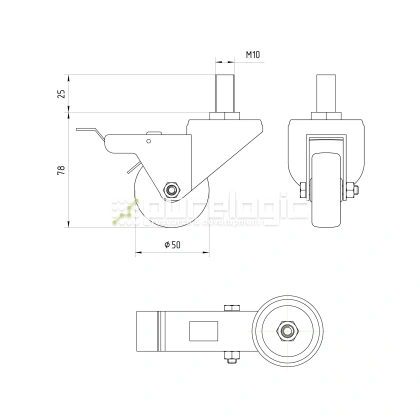Колесная опора SJLS-50 790 Колесная опора SJLS-50 фото