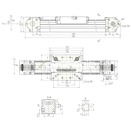 Модуль линейного перемещения CCM-W60-900-1A фото