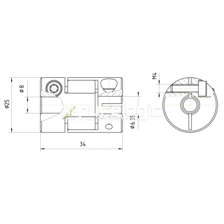 Муфта соединительная BF-3035-6.35-8 фото