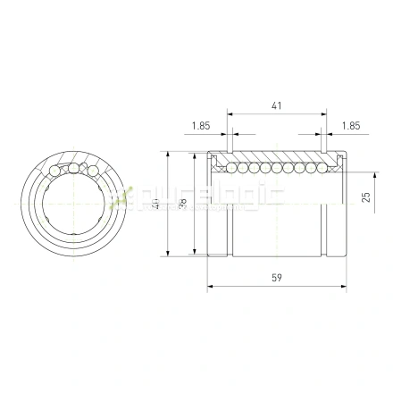 Втулка шариковая LM25 фото