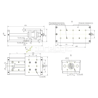 Модуль линейного перемещения PLLM-11-500 фото