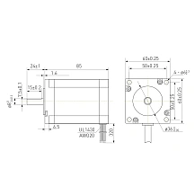 Двигатель шаговый биполярный 60CM30X