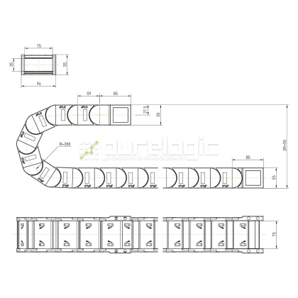 Кабель-канал пластиковый J35F.1.75S-R200 фото