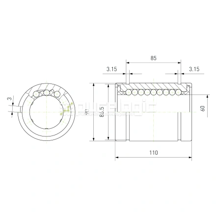 Втулка шариковая LM60-AJ фото