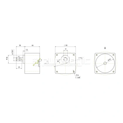 Редуктор для ШД 86GB10K (1:10) фото