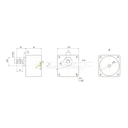 Редуктор для ШД 86GB5K (1:5) фото