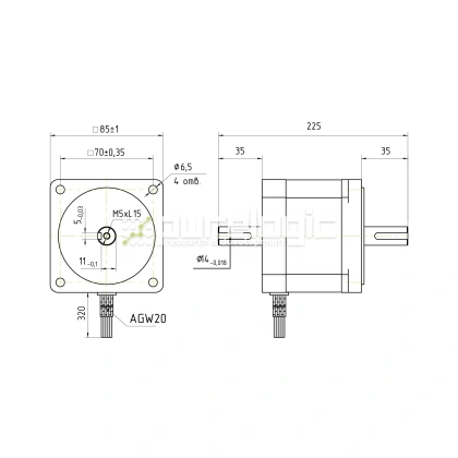 Двигатель шаговый PL86HD151-D14K фото