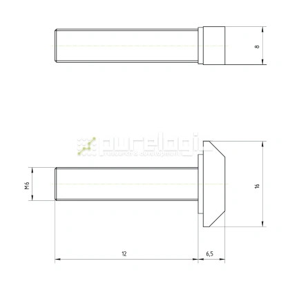 Болт Т-образный 30TS6x12 фото