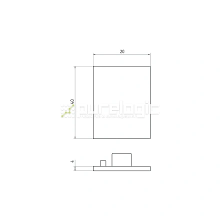Пластиковая торцевая заглушка 2040EG фото