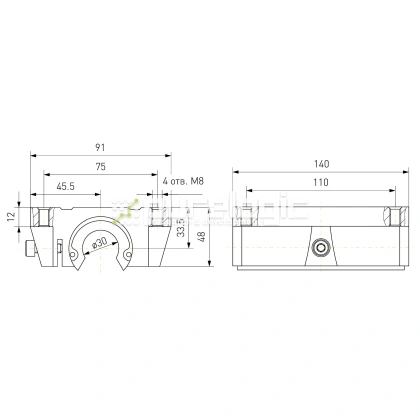 Модуль опорный удлиненный TBR30L фото