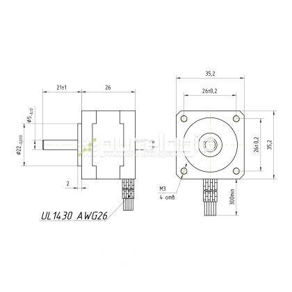 Двигатель шаговый FL35ST26-0284A 2 052 Двигатель шаговый FL35ST26-0284A фото
