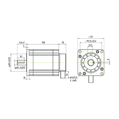 Двигатель шаговый трехфазный 3PL110H185-D19 15 063 руб. Двигатель шаговый трехфазный 3PL110H185-D19